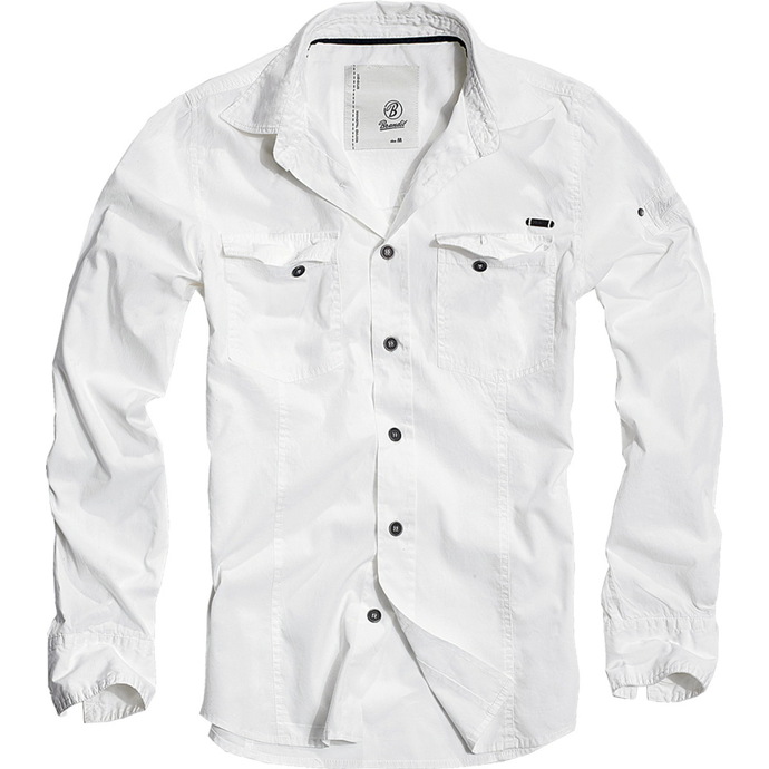camicia uomo BRANDIT - Men Shirt Slim Weiss