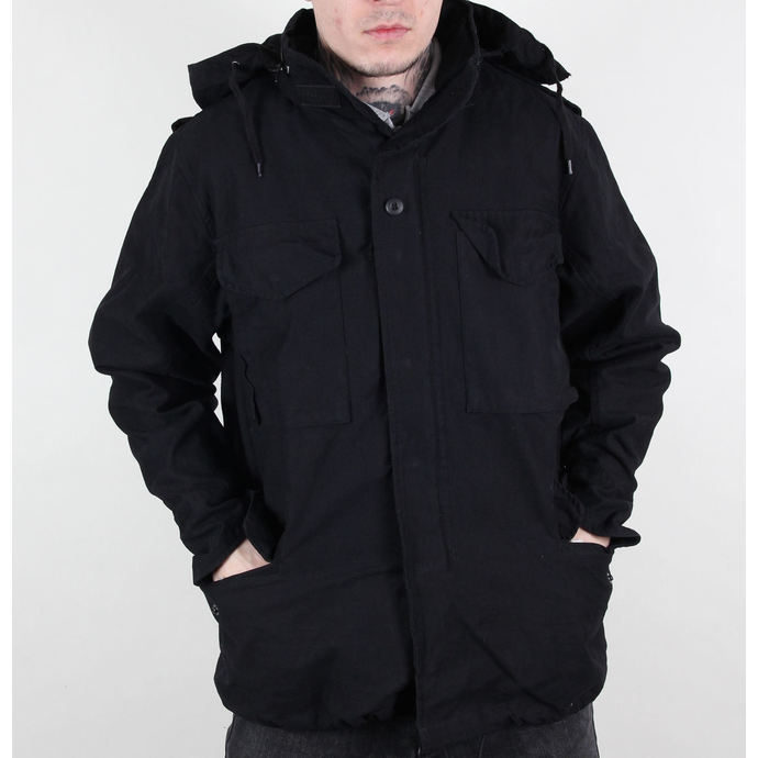 giacca uomo primaverile-autunnale M65 Fieldjacket NYCO lavato - BLACK