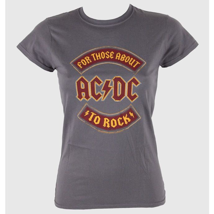 t-shirt metal donna AC-DC - About To Rock Banner - LIVE NATION