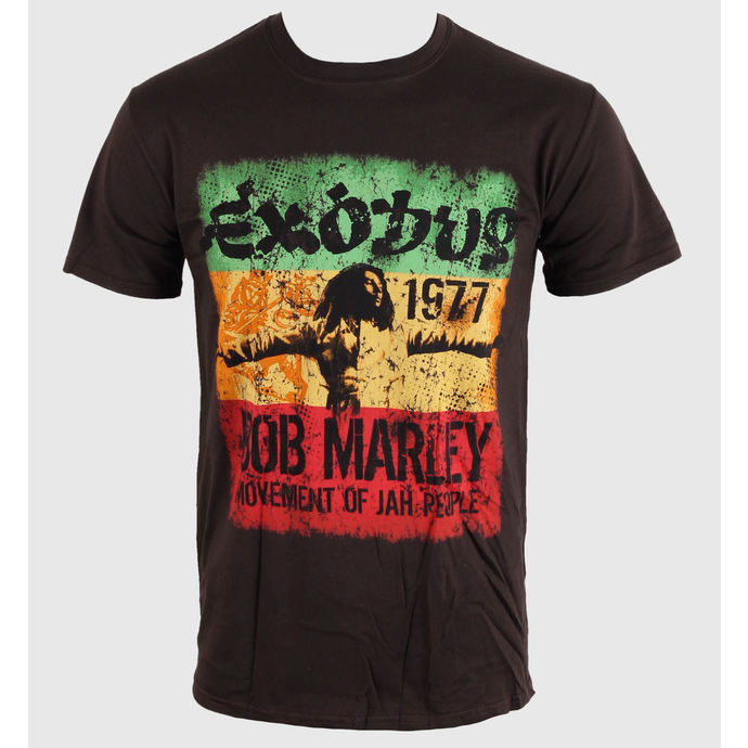 maglietta da uomo Bob Marley - Movimento Dk - marrone - ROCK OFF