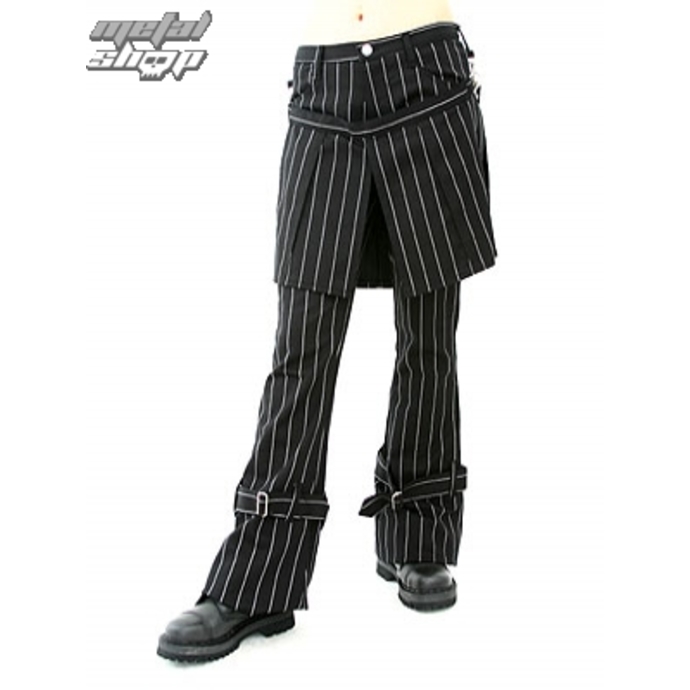 pantaloni donna Aderlass - Gonna Pantaloni Pin Stripe (Nero-Bianco)