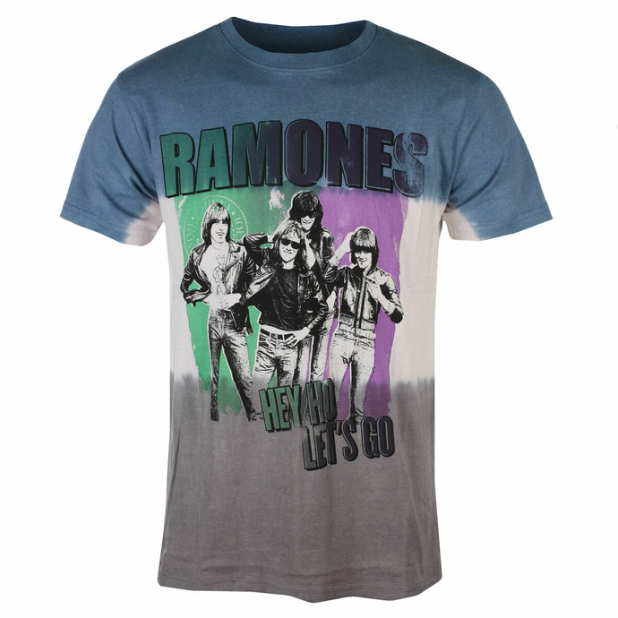 Maglietta da uomo Ramones - Hey Ho Retro - BLU - ROCK OFF