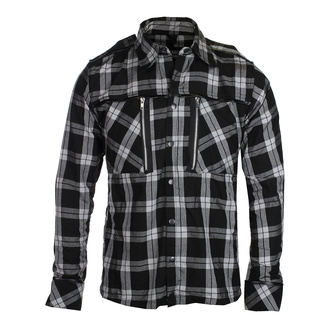 Camicia da uomo Chemical black - EZRA - NERA A QUADRI BIANCHI, CHEMICAL BLACK