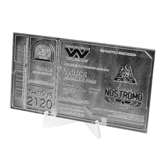 Decorazione Alien - Replica Nostromo Biglietto Edizione Limitata (placcato in argento), NNM, Alien