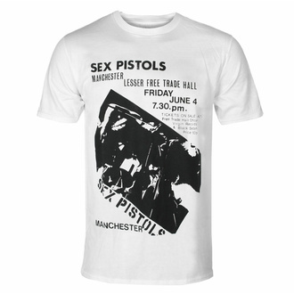 Maglietta da uomo Sex Pistols - Manchester Flyer WHT - ROCK OFF, ROCK OFF, Sex Pistols