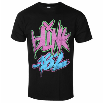 Maglietta da uomo Blink 182 - Neon Logo - NERO - ROCK OFF, ROCK OFF, Blink 182