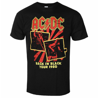 Maglietta da uomo AC/DC - Back in Black Tour 1980 - NERO - ROCK OFF, ROCK OFF, AC-DC