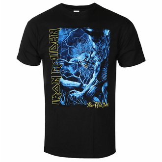 Maglietta da uomo Iron Maiden - FOTD Blue Tone Eddie Vertical Logo - Nero - ROCK OFF - IMTEE149MB