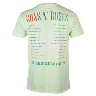 Maglietta da uomo Guns N' Roses - Gradient UYI Tour - VERDE - ROCK OFF - GNRTS118MDD
