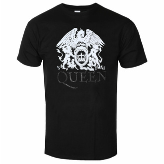 Maglietta da uomo Queen - Crest Diamante Logo - NERO - ROCK OFF, ROCK OFF, Queen