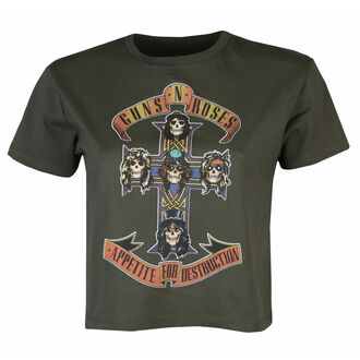 Maglietta da donna (top) Guns N Roses - Appetite For Destruction - VERDE - ROCK OFF, ROCK OFF, Guns N' Roses