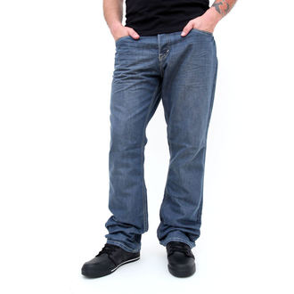 pantaloni da uomo -jeans- SOTTILE IN FORMA - GLOBE - cooperare - GRIGIO-BLU