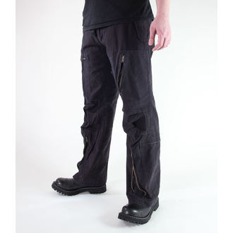 pantaloni da uomo MIL-TEC - Fliegerhose - Prelavaggio Nero, MIL-TEC