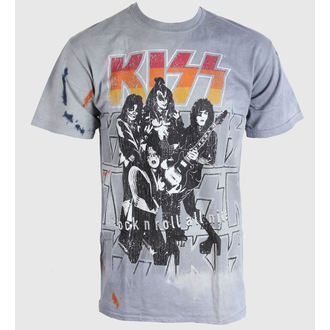 maglietta di metallo uomo donna unisex Kiss - Rock n'Roll Tutti Notte - LIQUID BLUE - 11852