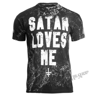 t-shirt hardcore uomo - SATAN LOVES ME - AMENOMEN, AMENOMEN
