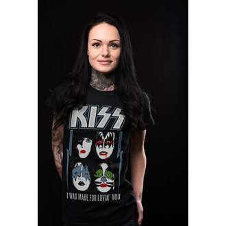 t-shirt metal donna Kiss - I Was Made For Lovin' You - HYBRIS, HYBRIS, Kiss