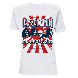 Maglietta da uomo Led Zeppelin - Japanese Burst - bianca, NNM, Led Zeppelin
