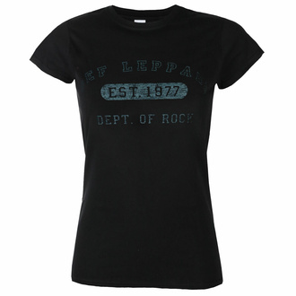 Maglietta da donna Def Leppard - Collegiate Logo - NERO - ROCK OFF, ROCK OFF, Def Leppard