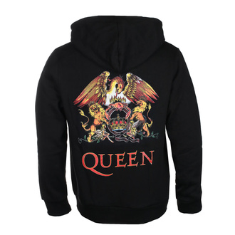 Felpa da uomo con cappuccio Queen - Classic Crest Back Print - ROCK OFF, ROCK OFF, Queen
