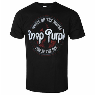 Maglietta da uomo Deep Purple - Smoke Circle - NERO - ROCK OFF - DPTS06MB