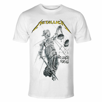 Maglietta da uomo METALLICA - AND JUSTICE FOR ALL - BIANCA - PLASTIC HEAD, PLASTIC HEAD, Metallica